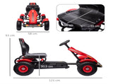 Children Pedal Go Kart, Kids Ride On Racer with Adjustable Seat, Inflatable Rubber Tyres, Handbrake, T3398P422370