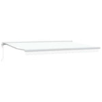 Retractable Awning Manual White 500 x 300 cm Fabric, Metal 3331364