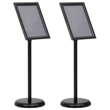 Poster Stands 2 pcs Black 32.7 x 24 x 108 cm Aluminium 3385633