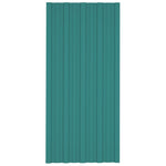 Roof Panels 12 pcs Galvanised Steel Green 100x45 cm 317211