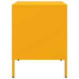 ZNTS Bedside Cabinet Mustard Yellow 36x39x50.5 cm Steel 843060