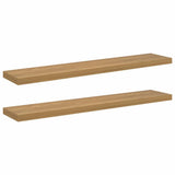 Wall Shelf 2 pcs Brown 120 x 23.5 x 4 cm Engineered Wood 42019957