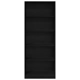 Wardrobe with Shelf Black Oak 80 x 50 x 200 cm Engineered Wood 3378503