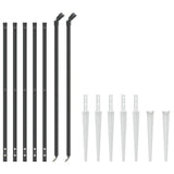 Wire Mesh Fence with Spike Anchors Anthracite 0.8x10 m 154256