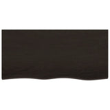 Bathroom Countertop Dark Brown 100x50x cm Treated Solid Wood 3156229
