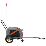 Pet Bike Trailer Orange and Black Oxford Fabric and Iron 93886