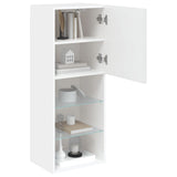 TV Cabinet with LED Lights White 40.5x30x102 cm 837057