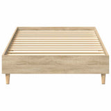 Bed Frame No Mattress Sonoma Oak 90x190 cm Single Engineered Wood 861086