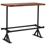 ZNTS Bar Table Solid Reclaimed Wood Dark Brown 120x60x107 cm 245383