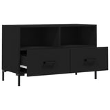 TV Cabinet Black 80x36x50 cm Engineered Wood 828973