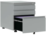 3 Drawer Filling Cabinet, Mobile Metal File Cabinet with Anti-tilt Design for Letter, A4, Legal T3398P342411