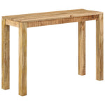 ZNTS Console Table 110x35x76 cm Rough Mango Wood 337270