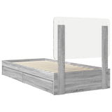 Storage Bed with Drawer Grey Sonoma 90 x 190 cm Engineered Wood 3412733