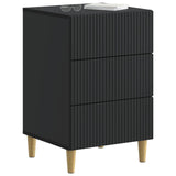 Bedside Cabinet Black 43 x 41 x 66.5 cm Engineered Wood 894556