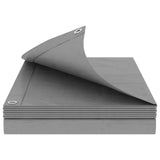 Tarpaulin with Eyelets Light Grey 4 x 8 m 260 gsm PE 42039327