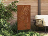 Garden Privacy Screen Rusty 50 x 140 cm Weathering Steel 876307
