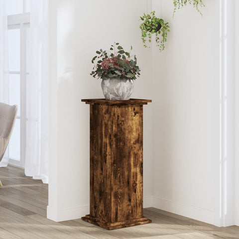 ZNTS Plant Stand Smoked Oak 33x33x80 cm Engineered Wood 852973