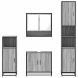 4 Piece Bathroom Furniture Set Grey Sonoma Engineered Wood 3301218