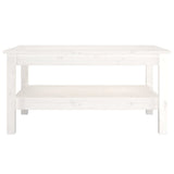 Coffee Table White 80x50x40 cm Solid Wood Pine 814285