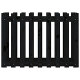 Garden Raised Bed with Fence Design Black 100x50x70 cm Solid Wood Pine 832484