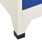 Locker Cabinet Grey and Blue 90x40x180 cm Steel 339826