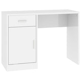 Desk with Drawer&Cabinet High Gloss White 100x40x73 cm 342655