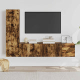 3 Piece TV Cabinet Set Smoked Oak Engineered Wood 3120227