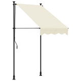 Retractable Awning Cream 100x150 cm Fabric and Steel 368743
