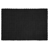 Anti-Slip Faux Rabbit Fur Blanket Olite Black 150 x 220 cm 42021834