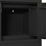 Office Cabinet Anthracite 90x40x102 cm Steel 336408