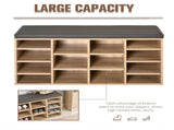Multi-Storage Shoe Rack w/ 14 Compartments Cushion Moving Shelves Solid Frame Foot Pads Home Office T3398P344820