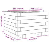 Garden Planter Wax Brown 40x40x26.5 cm Solid Wood Pine 847290