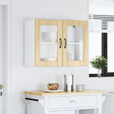 Kitchen Wall Cabinet with Glass Door Lucca Sonoma Oak Engineered Wood 853850