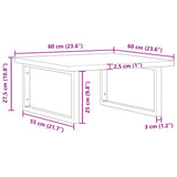 Basin Shelf Wall Mounted Steel and Solid Wood Oak 3302485