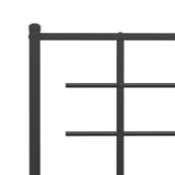 Metal Bed Frame without Mattress with Footboard Black 180x200cm 355583