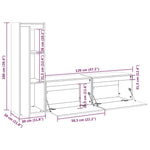 ZNTS TV Cabinets 3 pcs White Solid Wood Pine 3100120