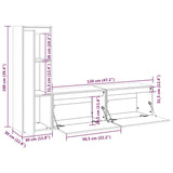 ZNTS TV Cabinets 3 pcs White Solid Wood Pine 3100120