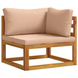 9 Piece Garden Lounge Set Modular Natural Solid Acacia Wood 3417287
