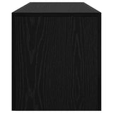 TV Cabinet with LED Lights Black Oak 140x36.5x40 cm Engineered Wood 862030