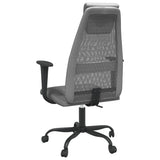 Office Chair Grey Mesh Fabric and Faux Leather 353024
