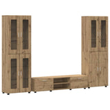 TV Cabinet Set FLORIN 3 pcs Artisan Oak Engineered Wood 3398013