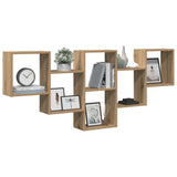 Wall Shelf Artisian Oak 159x18x66 cm Engineered Wood 853307