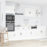 7 Piece Kitchen Cabinet Set Lucca High Gloss White Engineered Wood 3314743