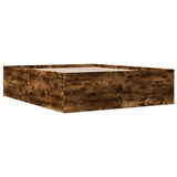 Bed Frame without Mattress Smoked Oak 150x200 cm 3280920