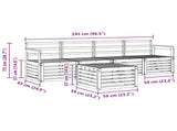 Sofa Sets 5 pcs Natural Solid Acacia Wood 3374314