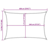Sunshade Sail 160 g/m Rectangular Blue 5x6 m HDPE 311521