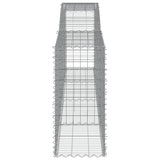 Arched Gabion Baskets 4 pcs 400x50x100/120 cm Galvanised Iron 3146998