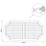 Table Top Oval Solid Teak Wood Natural 42033172