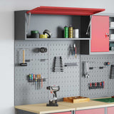 Tool Cabinet Set with Shelf 3 pcs Red Powder-Coated Steel 3321411