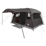 Tunnel Tent Brown Grey 366 x 244 x 198 cm Polyester and Steel 42029016